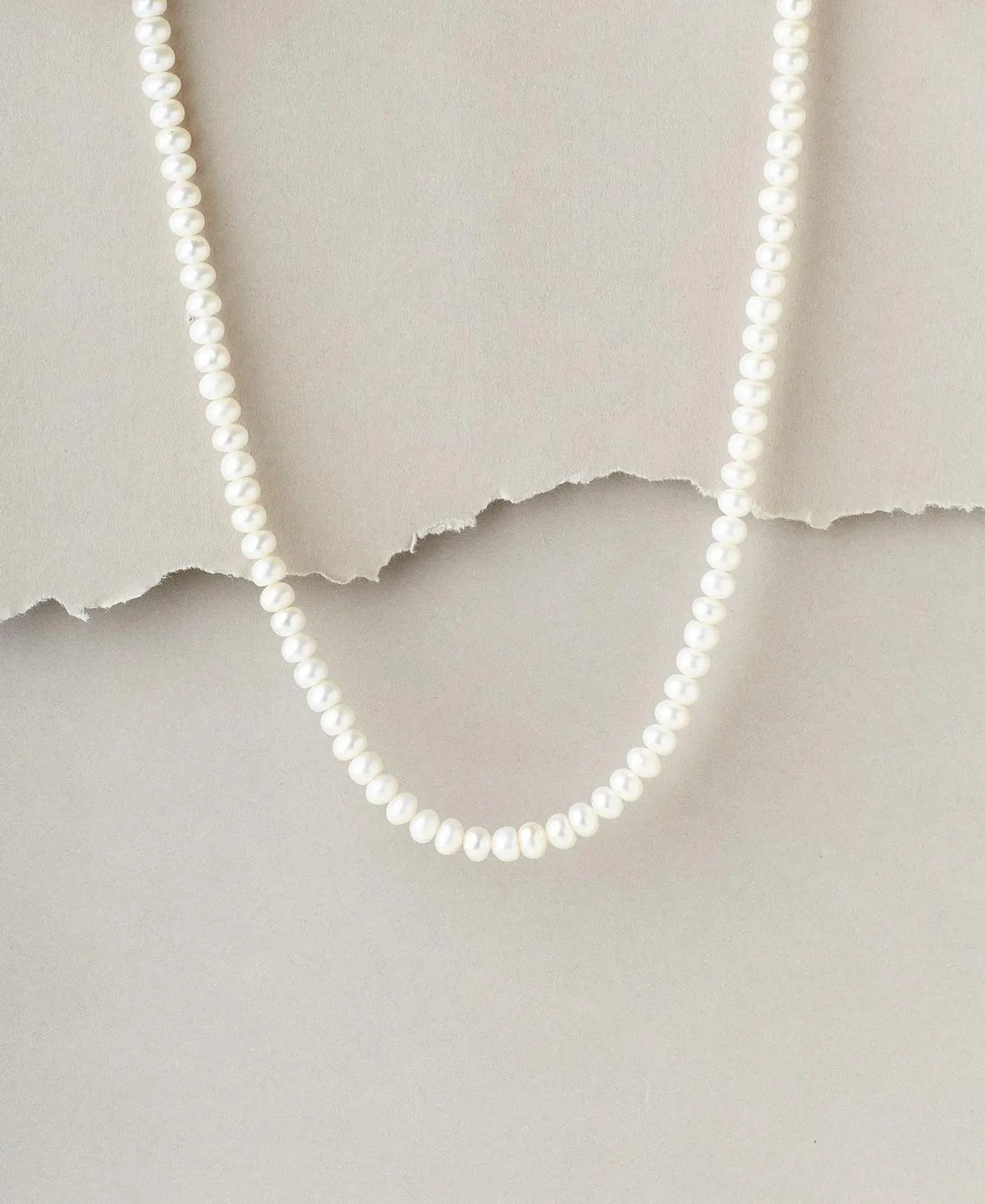 Elegant White Pearl Necklace