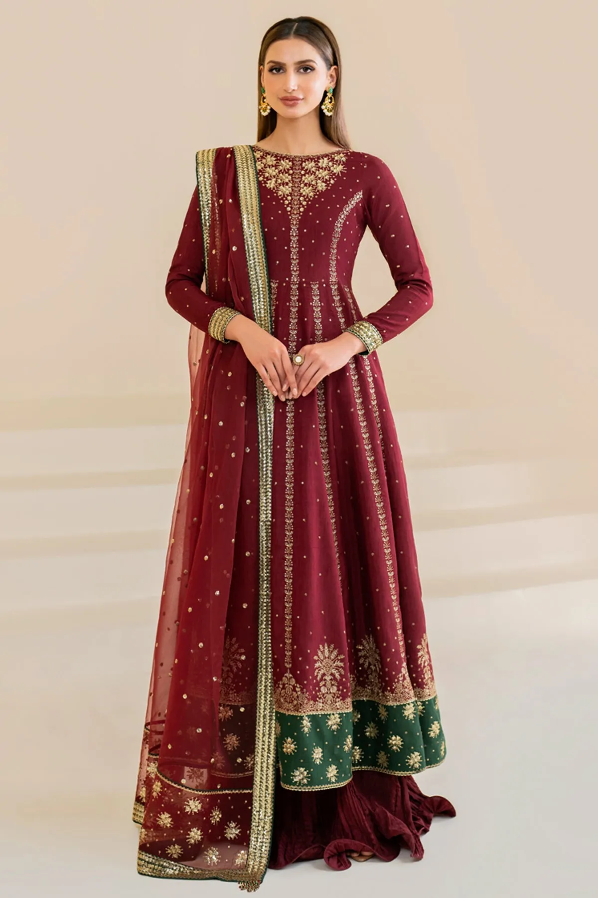 Embroidered Raw Silk UR-7018