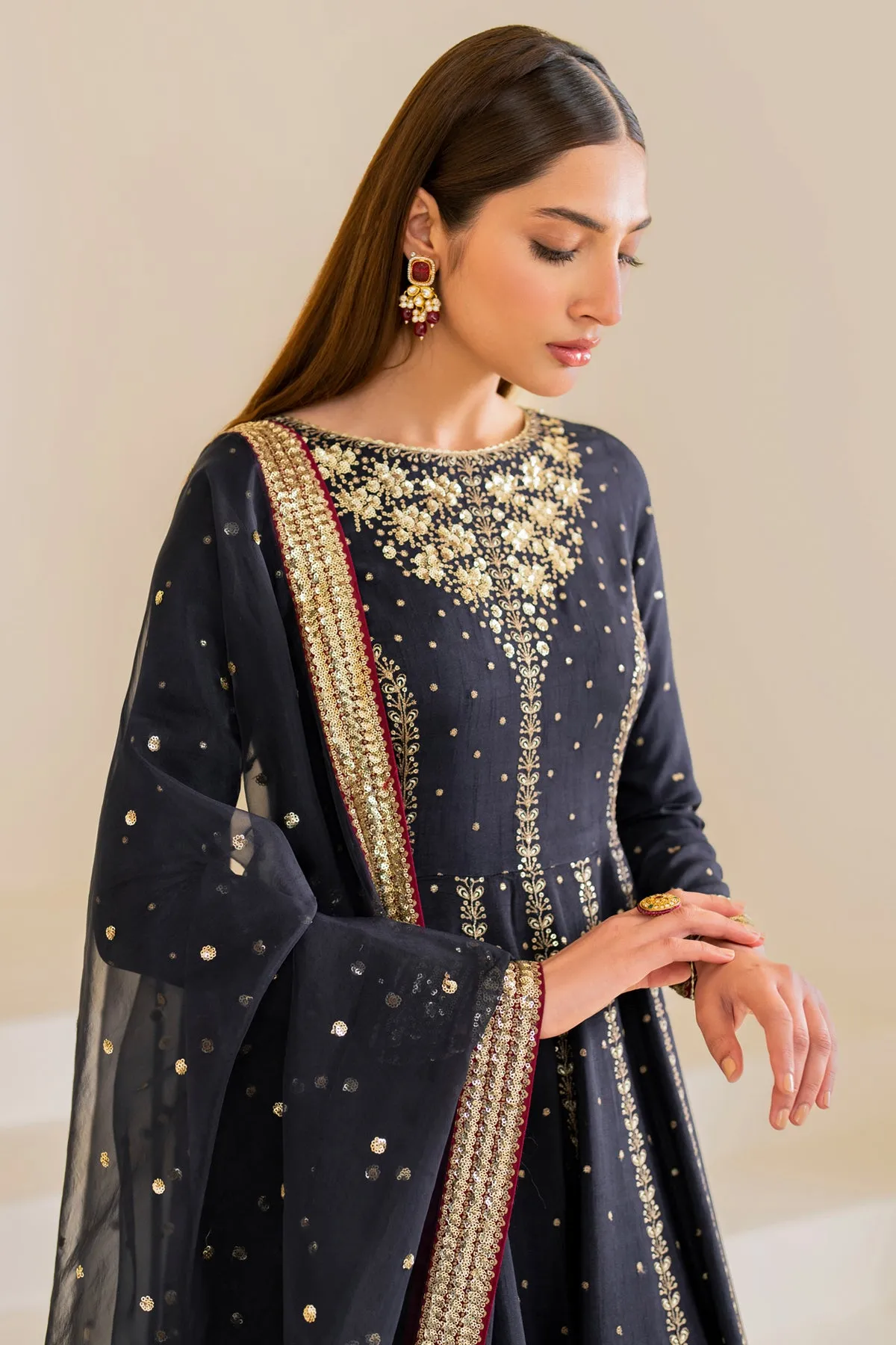 Embroidered Raw Silk UR-7019