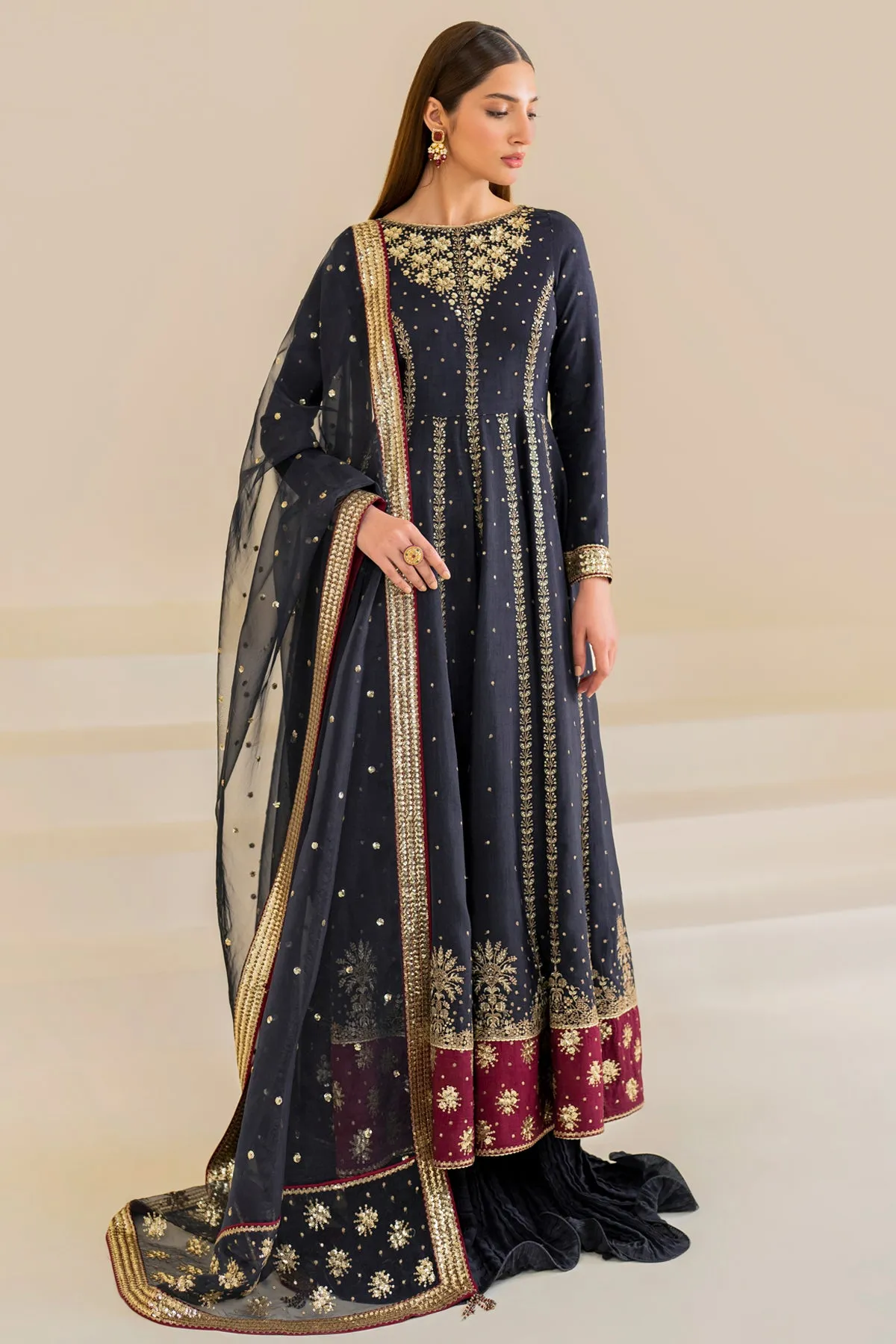 Embroidered Raw Silk UR-7019