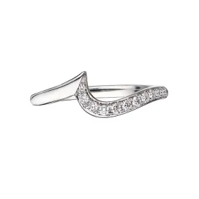 Entwined Petal10 Wedding & Eternity Ring - 18ct White Gold & 0.15ct Diamond