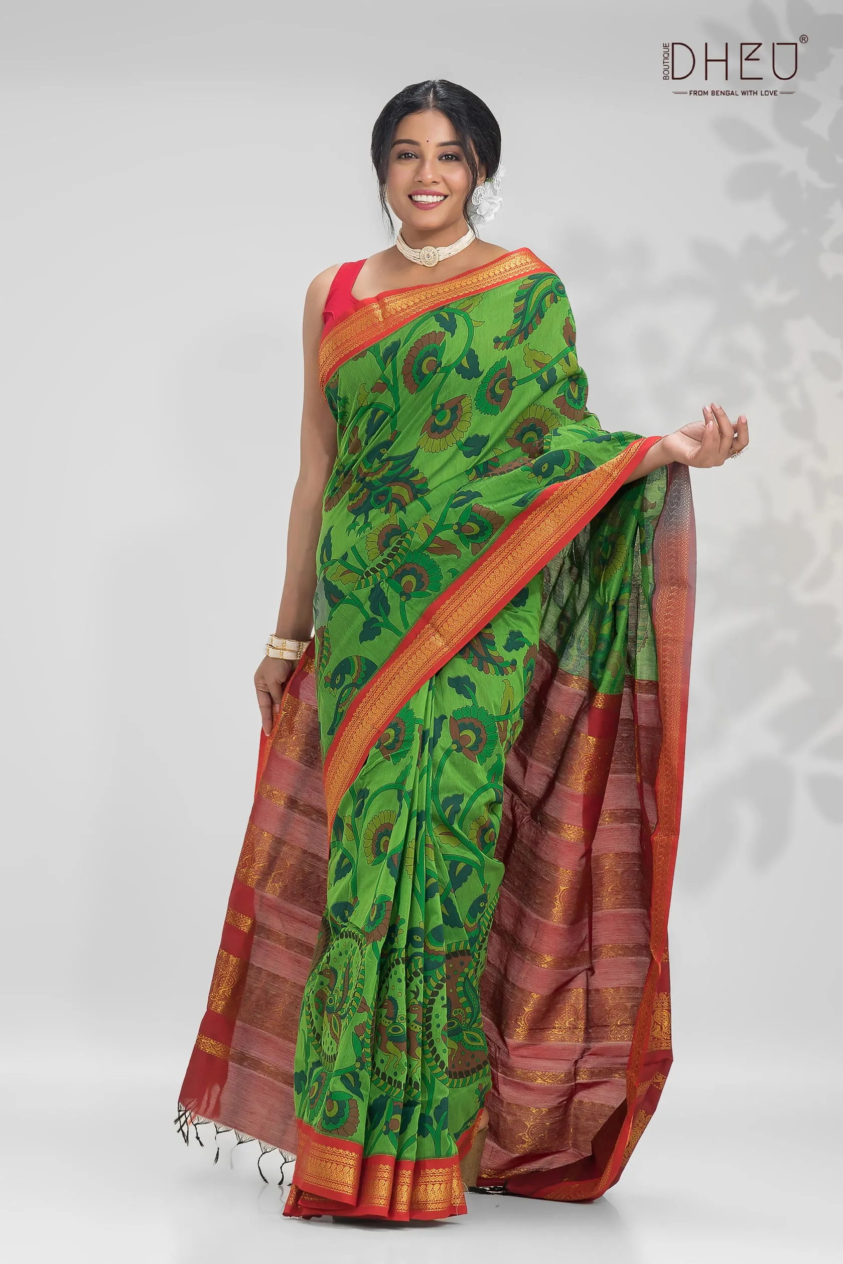 Exclusive Kalamkari Silk Saree