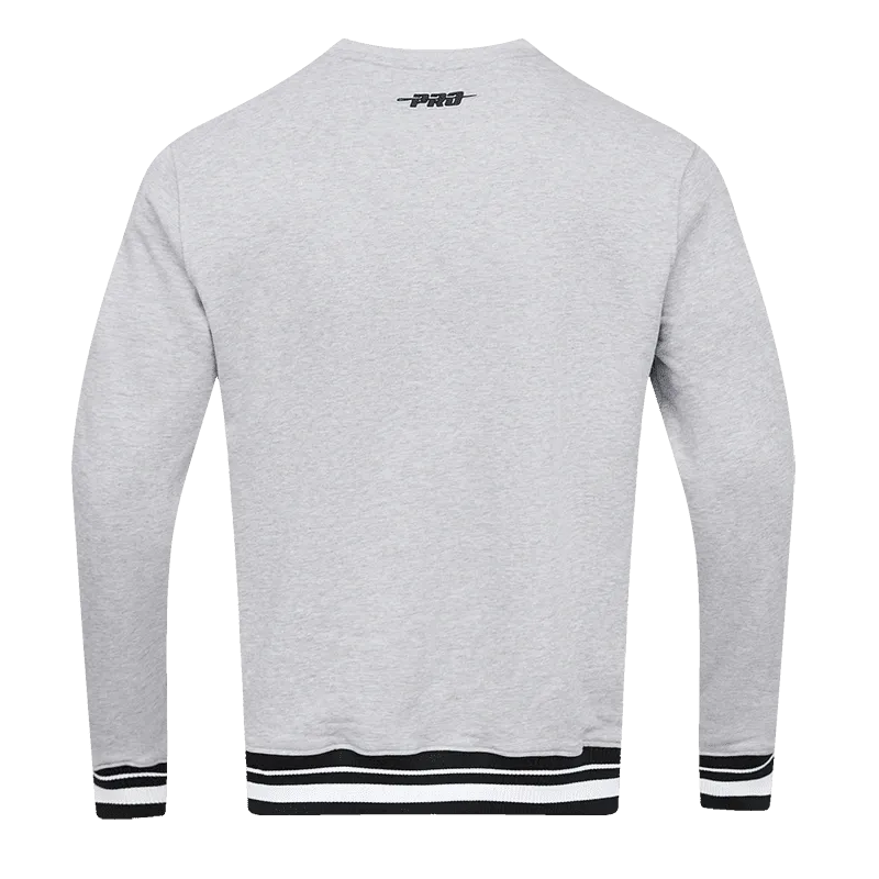 FLORIDA A&M UNIVERSITY CLASSIC MEN'S STACKED LOGO CREWNECK (HEATHER GRAY/BLACK)