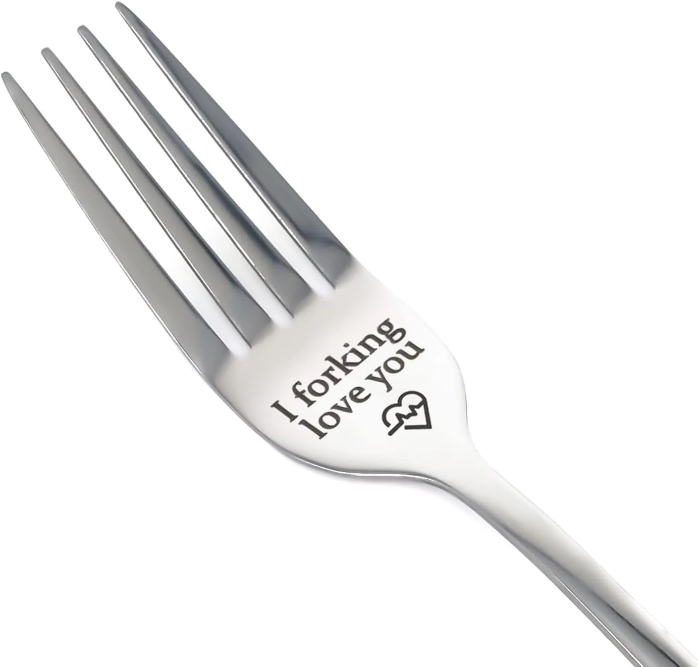 Forking Love You Funny Engraved Forks, Stainless Steel Engraved Fork, Dinner Fork-I Forking Love You, Unique Carving Fork Best Gifts for Christmas Valentine's Day