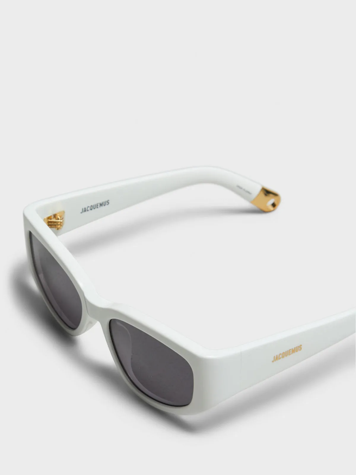 Gala Sunglasses in White, Yellow Gold and Grey