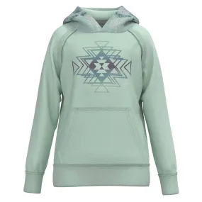 Girl's Hooey Chaparral Teal Aztec Hoodie