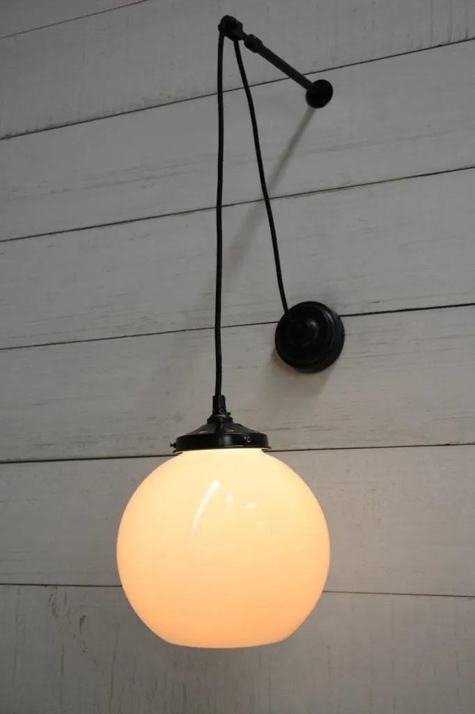 Glass Ball Pulley Wall Light