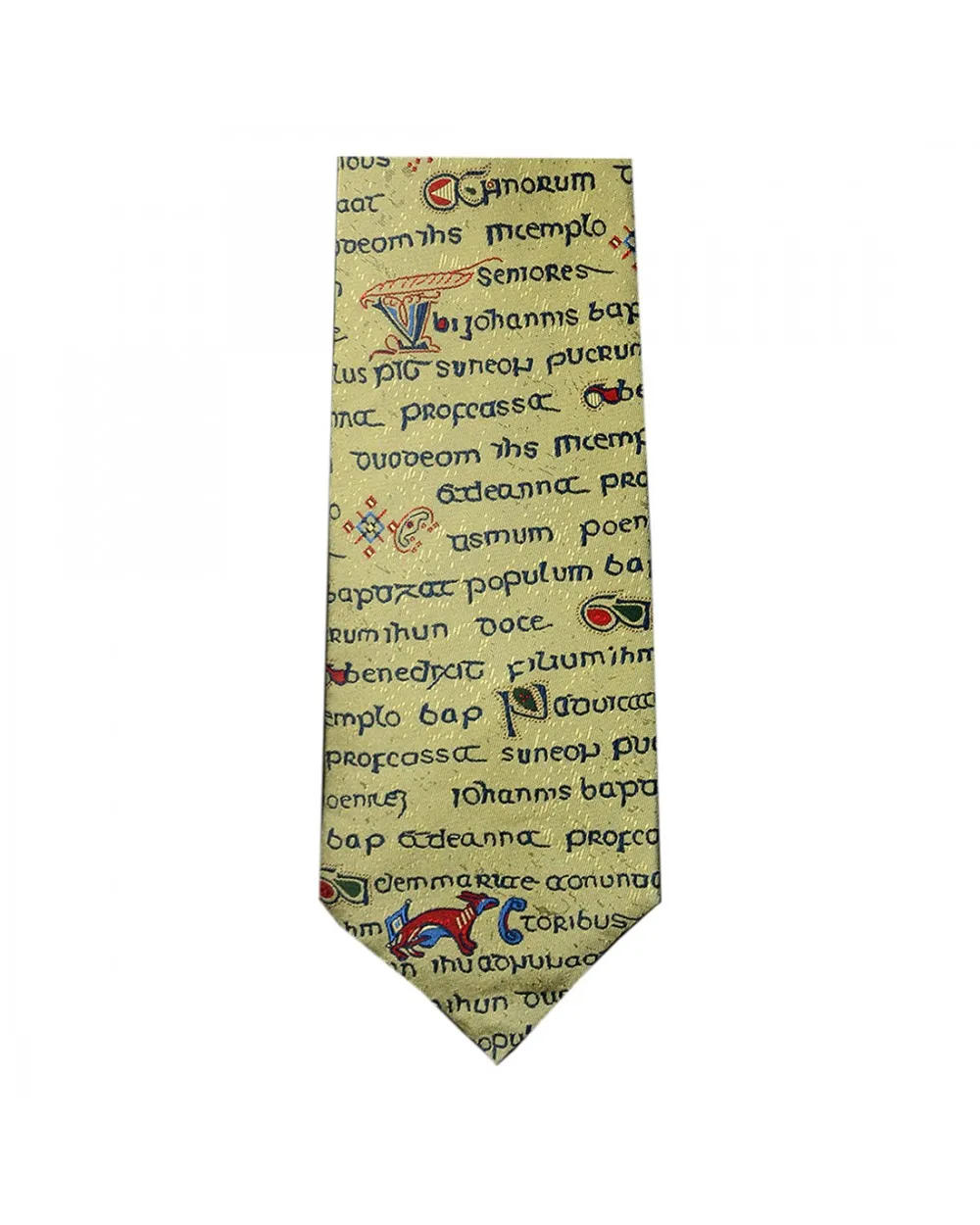 Gold Book of Kells Manuscript Silk Tie