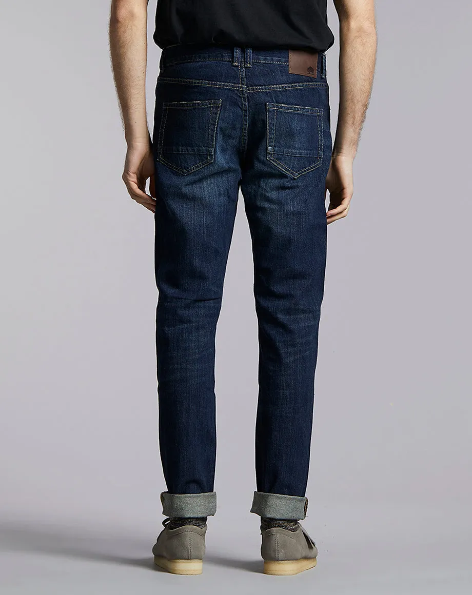 GONZO INIKO REGULAR DENIM JEAN | DARK INDIGO VINTAGE WASH