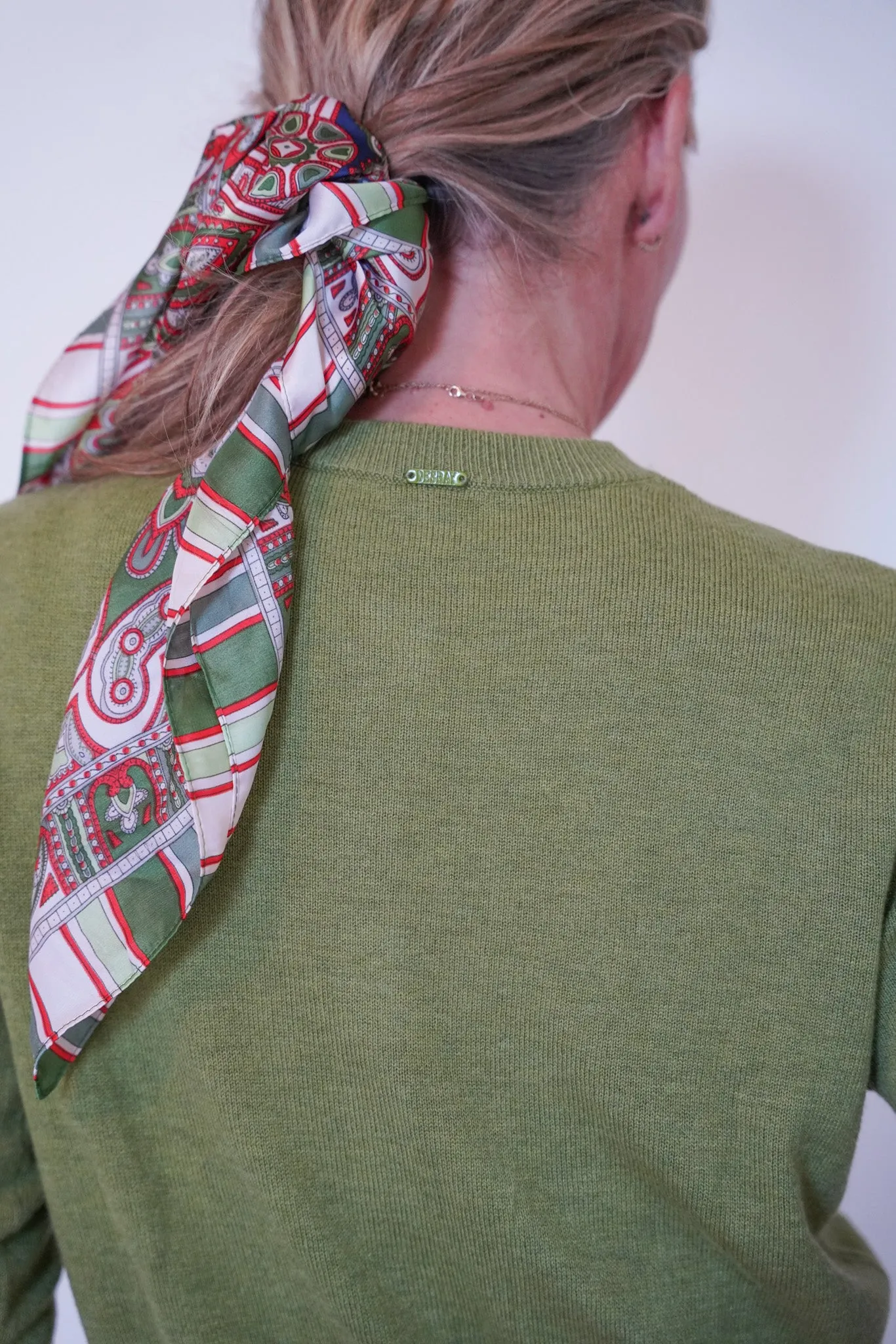 Green & Orange Paisley Neck Scarf