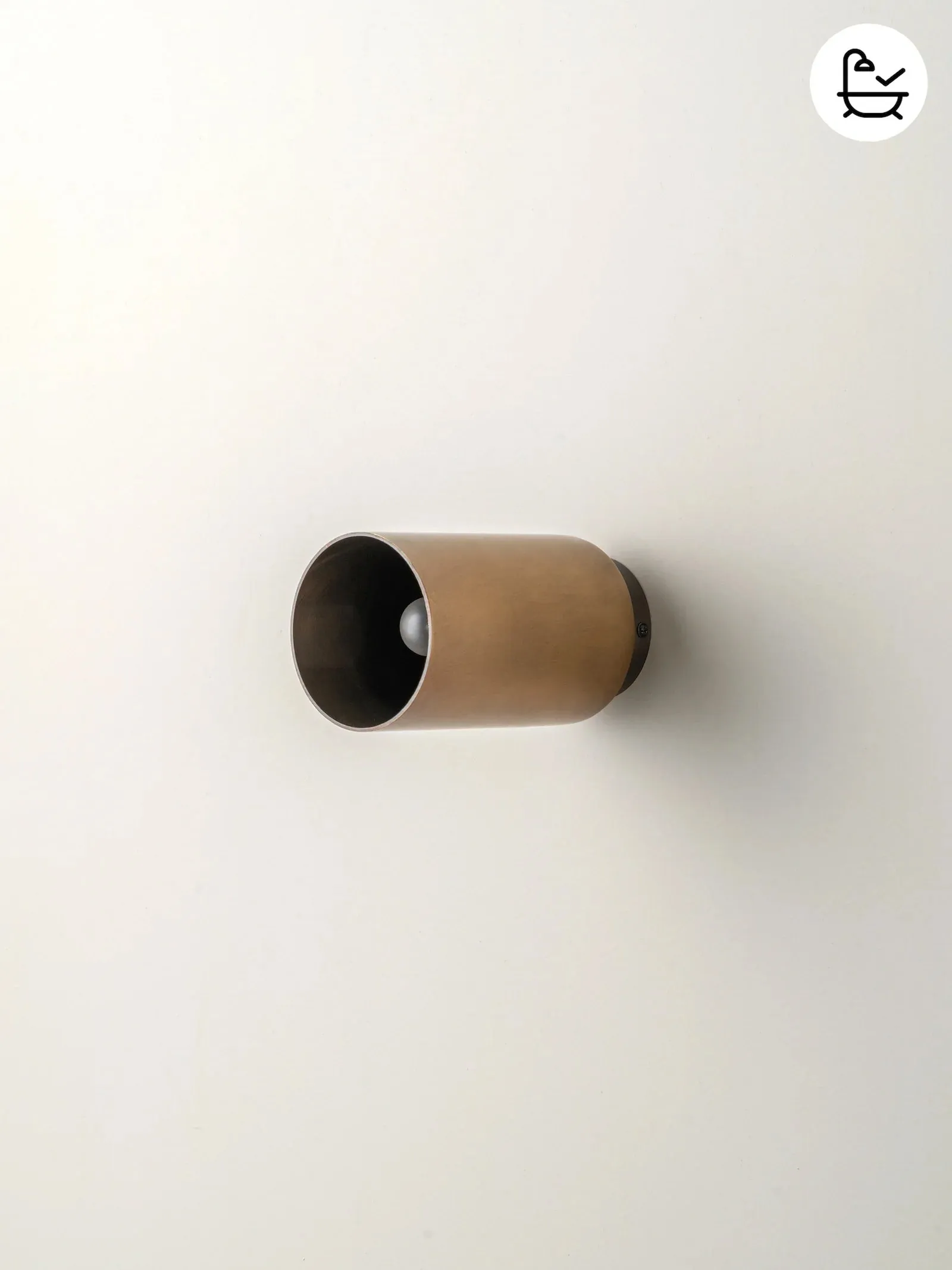 Guilla - brass cylinder wall light