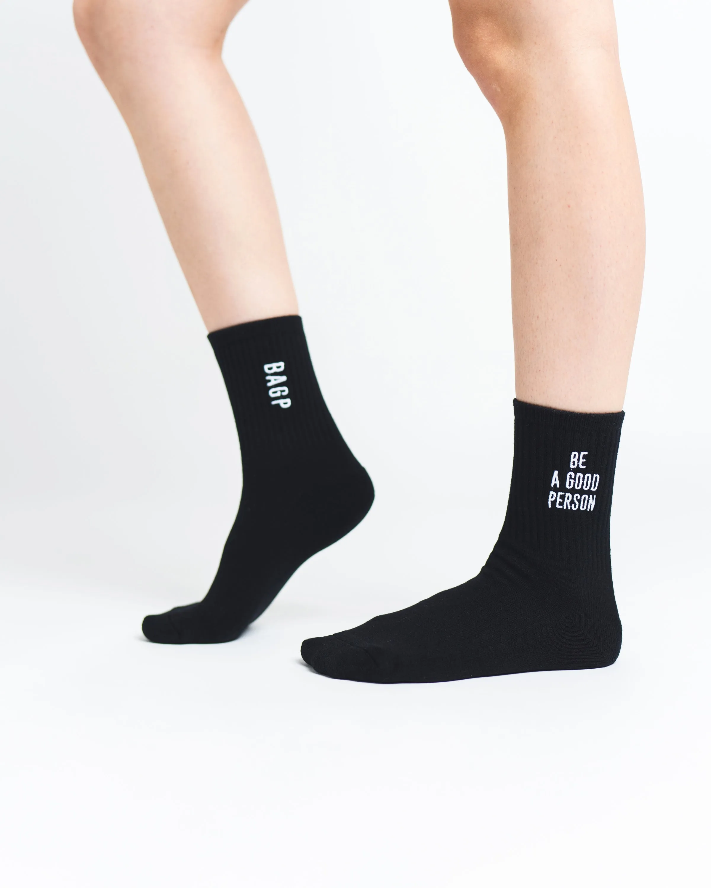 Half Crew Socks - Black