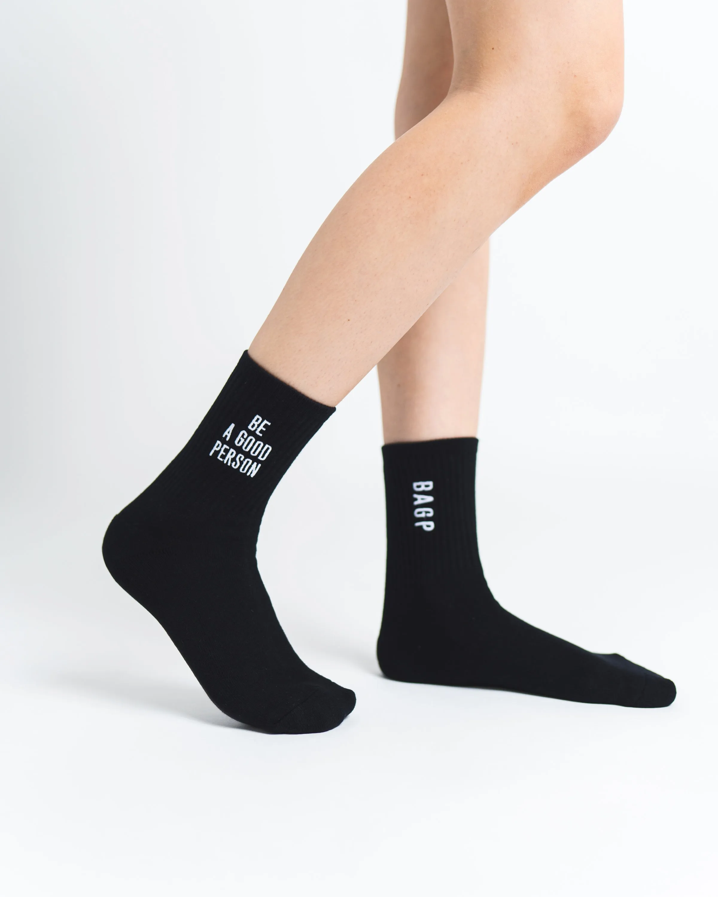 Half Crew Socks - Black