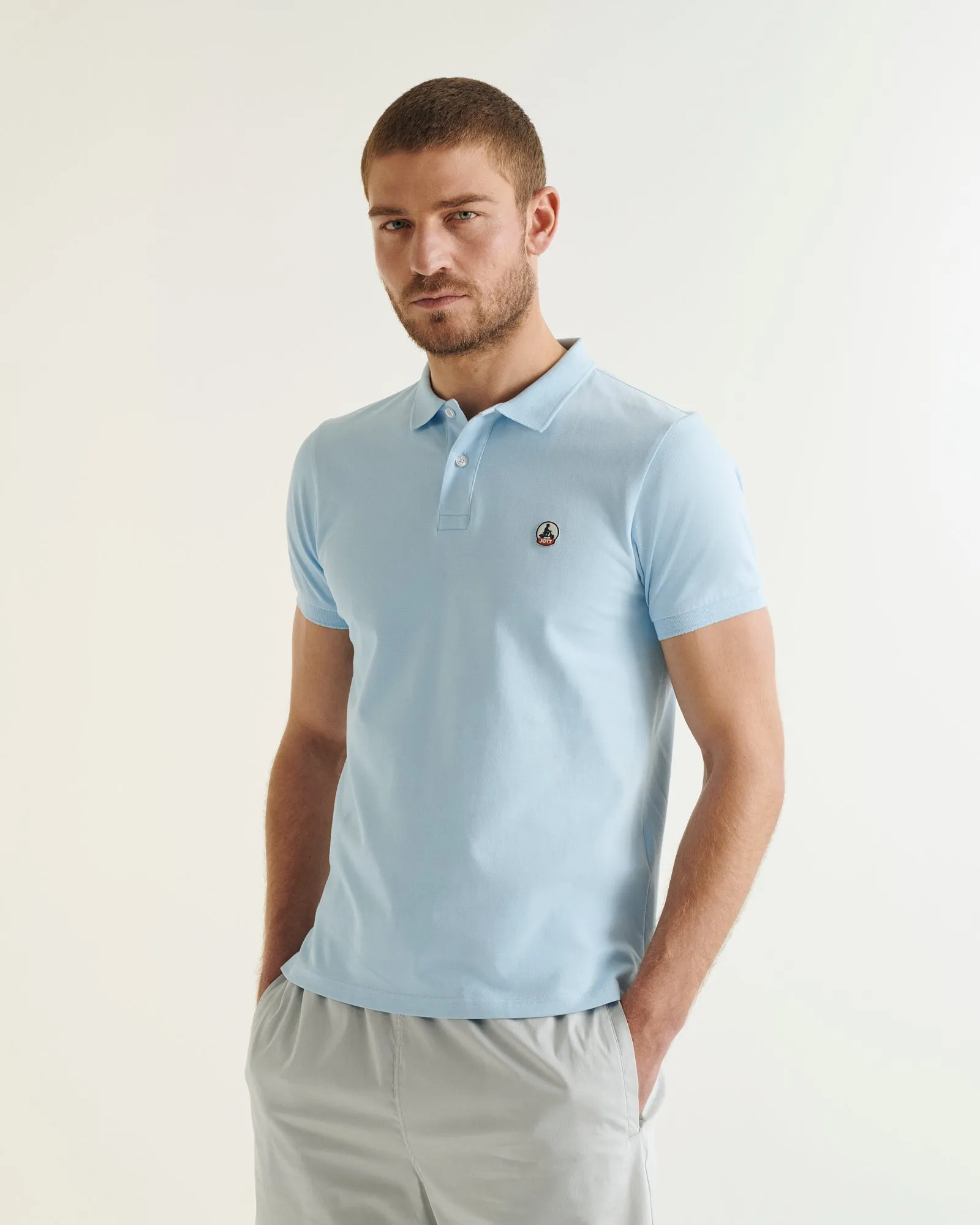 Heaven blue Marbella organic cotton polo shirt