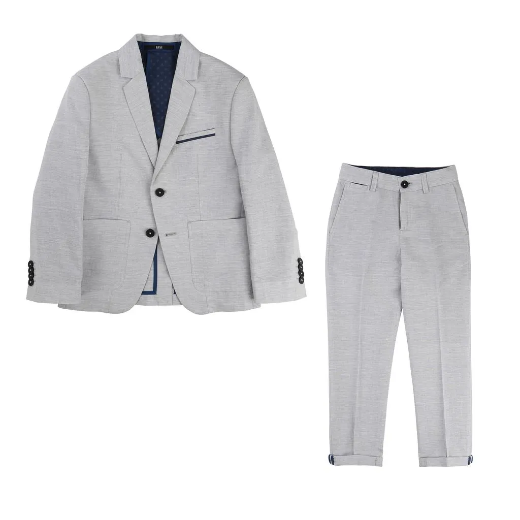 Hugo Boss Boys Cotton Suit