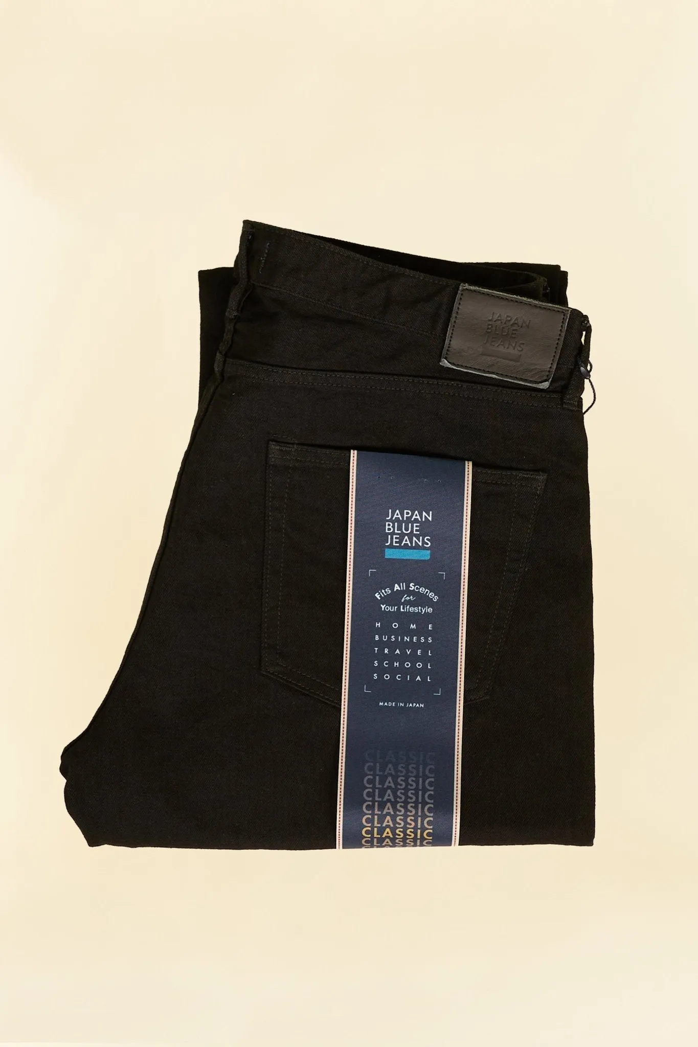 Japan Blue J414 Black Classic Straight Selvedge Denim - 14oz