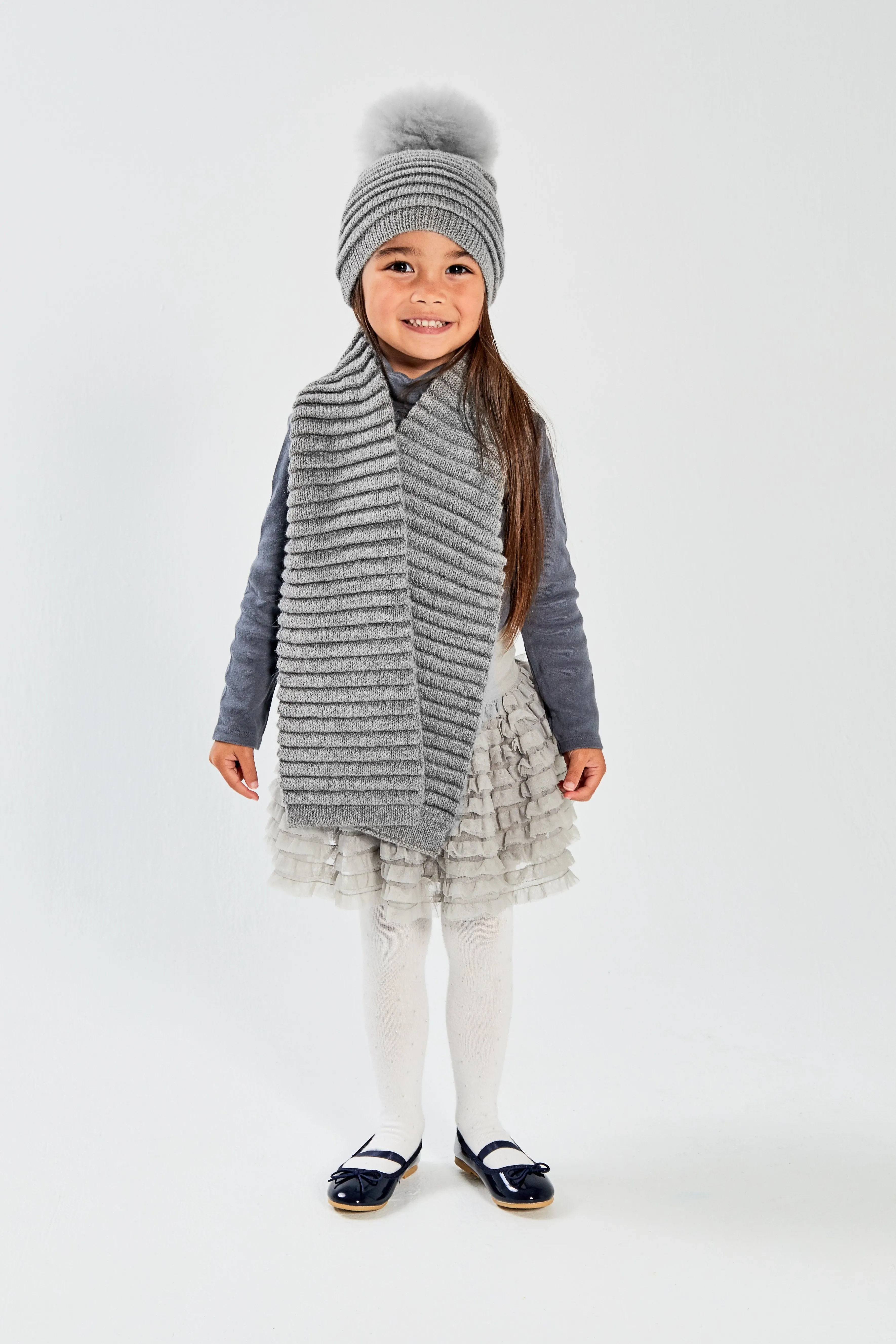 Kids (4-5 Years) Ribbed Scarf