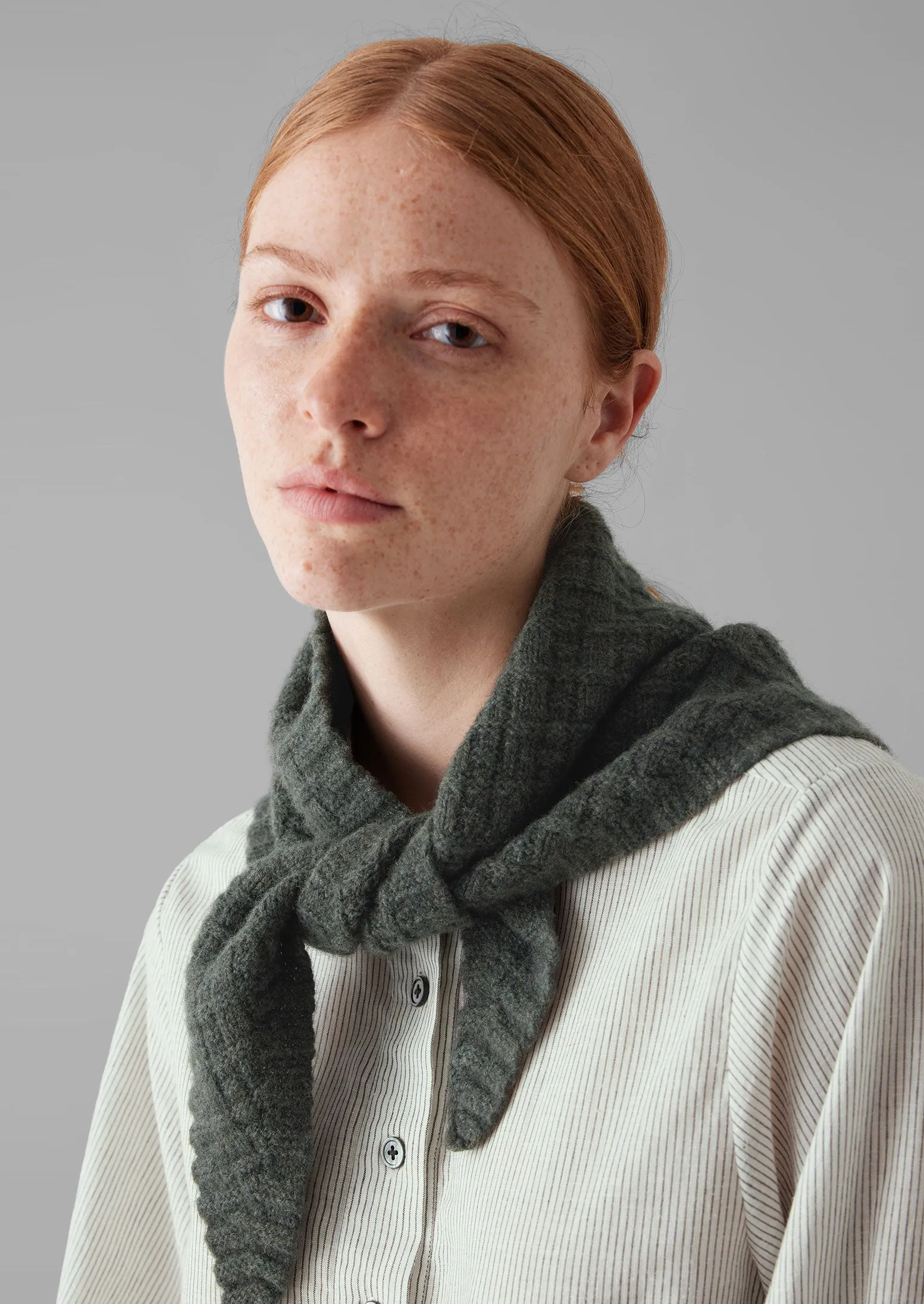 Cozy Seaweed Knitted Wool Bandana | Stylish and Warm Accessory