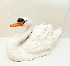 Large scale decorative vintage 1980s swan figure.