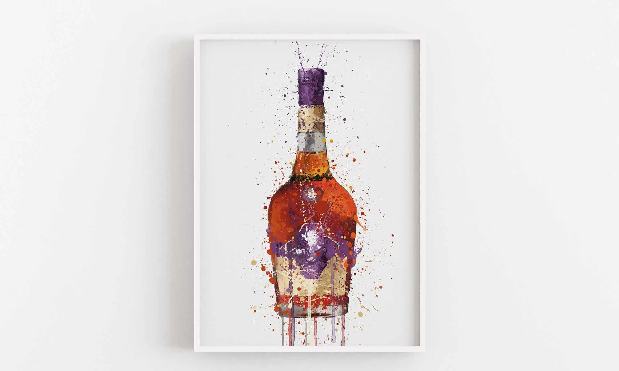 Liquor Bottle Wall Art Print 'Maple'