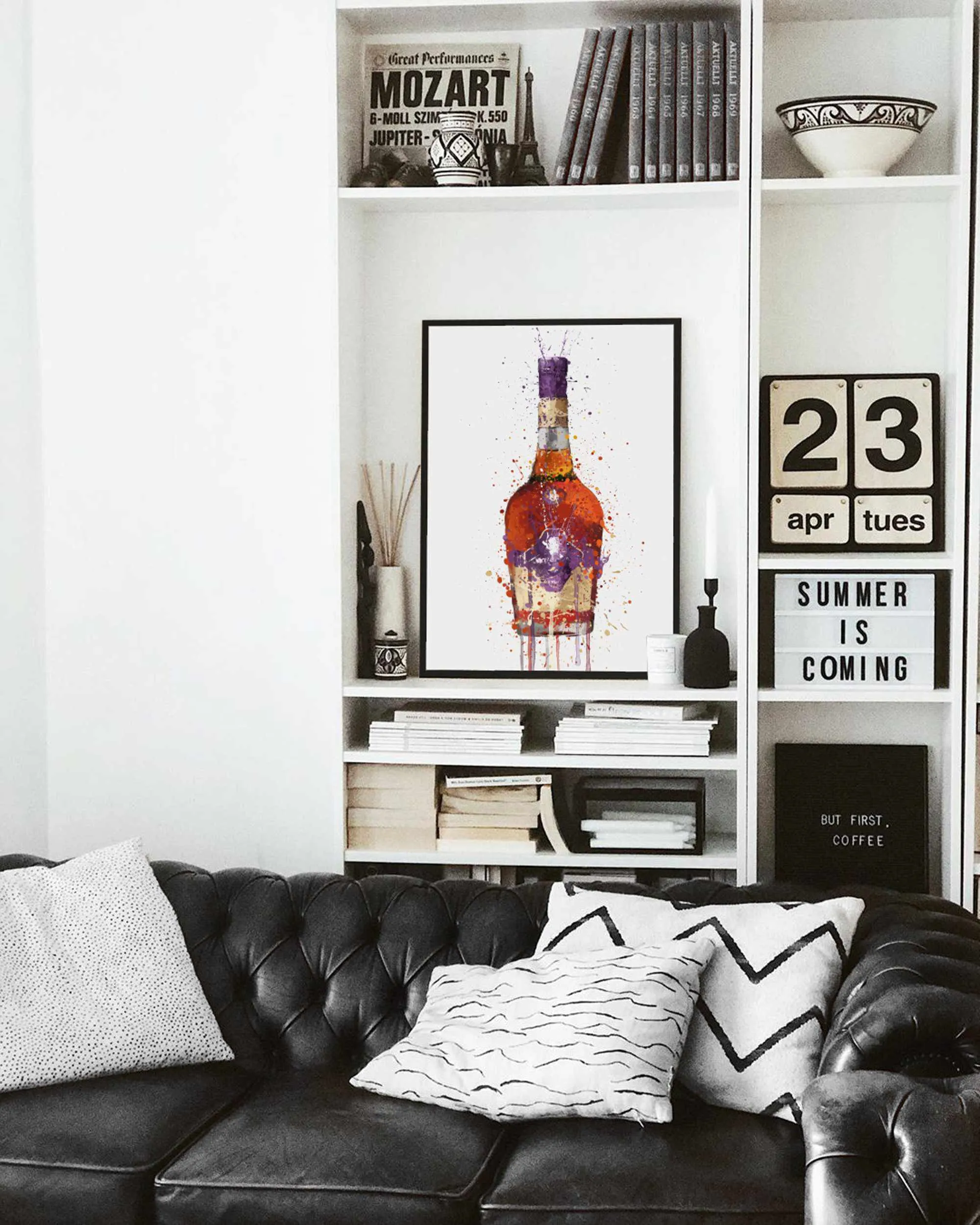 Liquor Bottle Wall Art Print 'Maple'