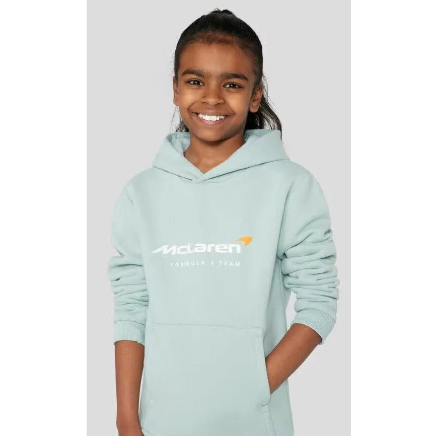 McLaren F1 Kids Core Essentials Hoodie- Youth Papaya/Phantom/Storm Gray/Cloud Blue