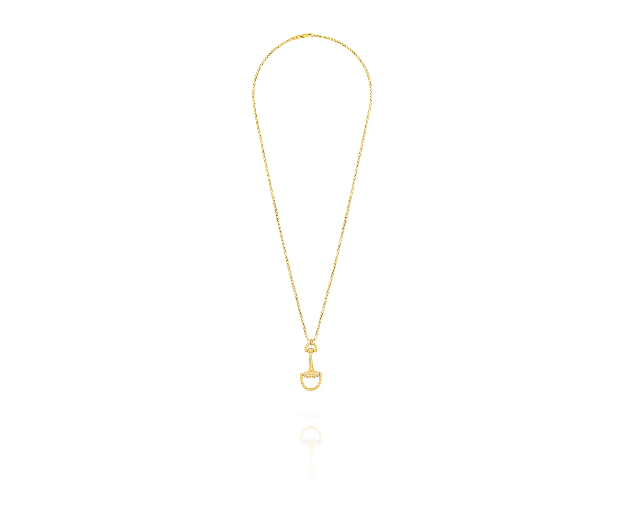 Medium Montana Charm Necklace | Gold Diamond