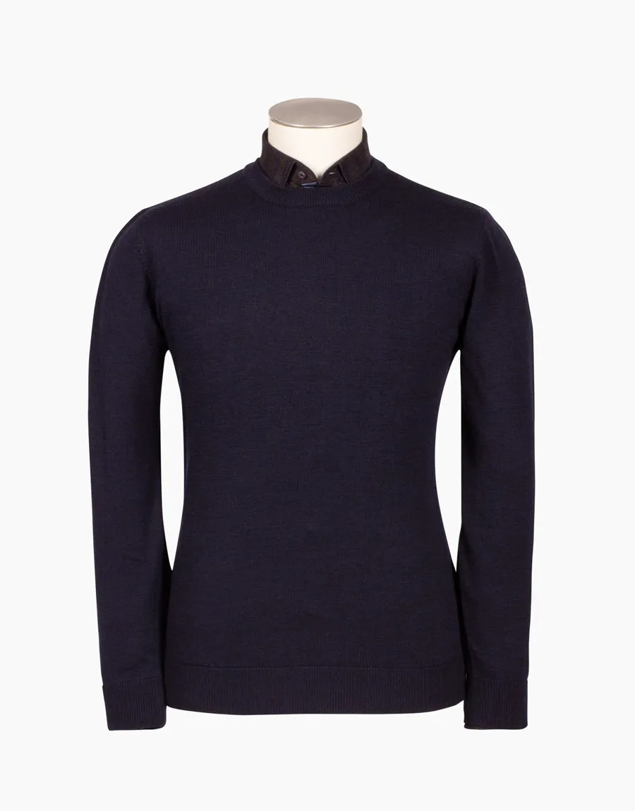 Naseby Navy Crew Neck Jersey