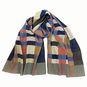 NUNO Shawl: "Geometric Blocks" (Multicolored)