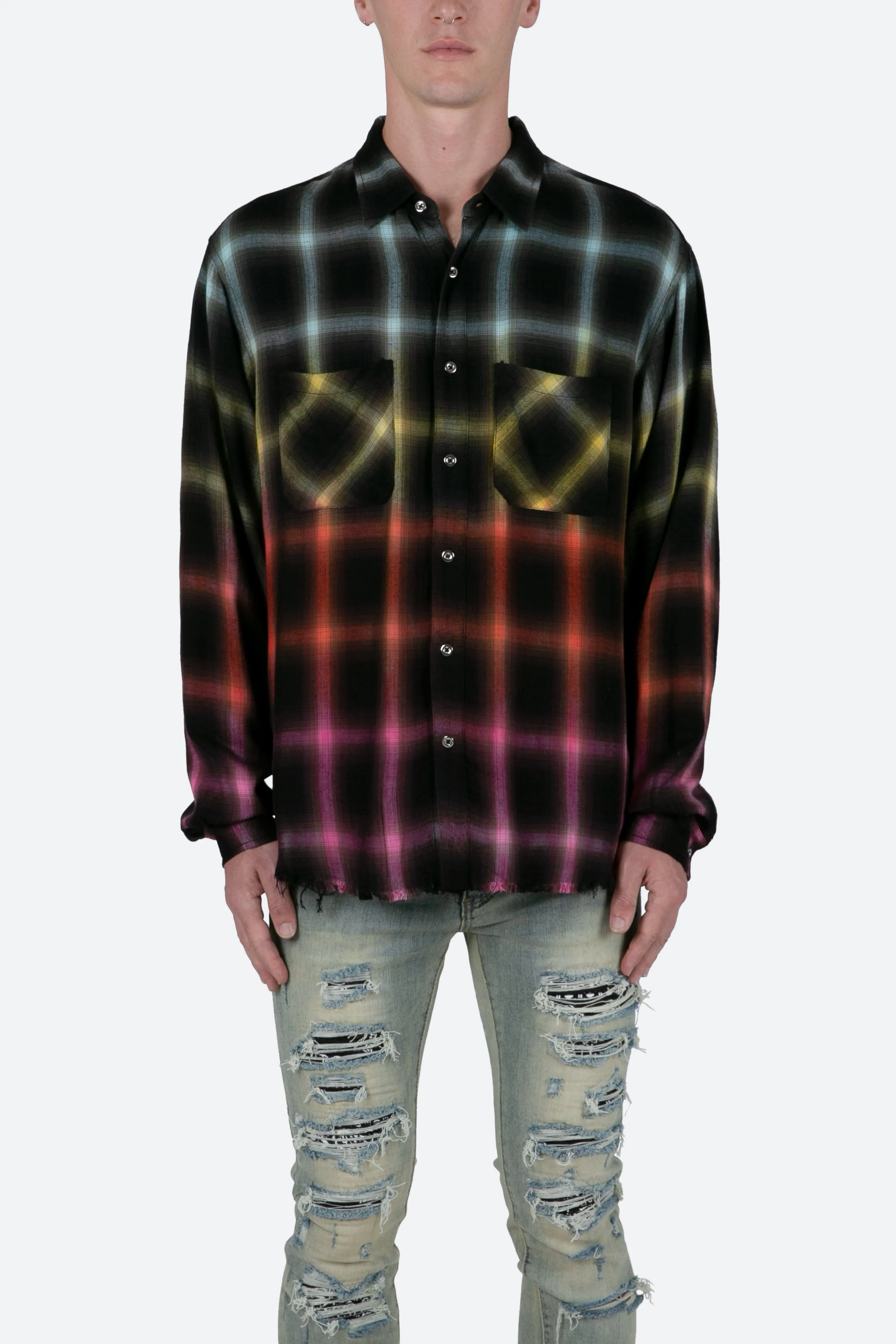 Ombre Flannel Shirt - Multi