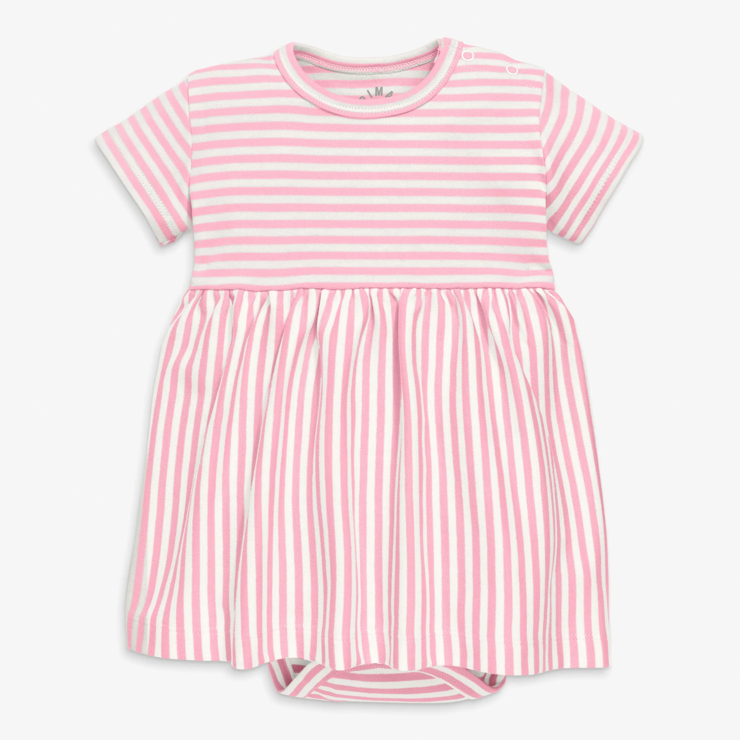 Organic babysuit dress in stripe