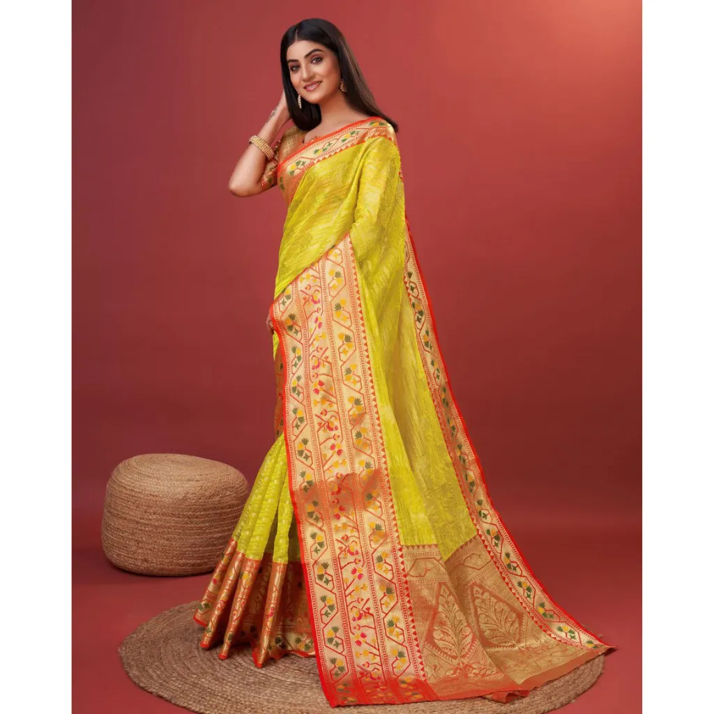 Pure Lichi Party wear Silk Women's Saree