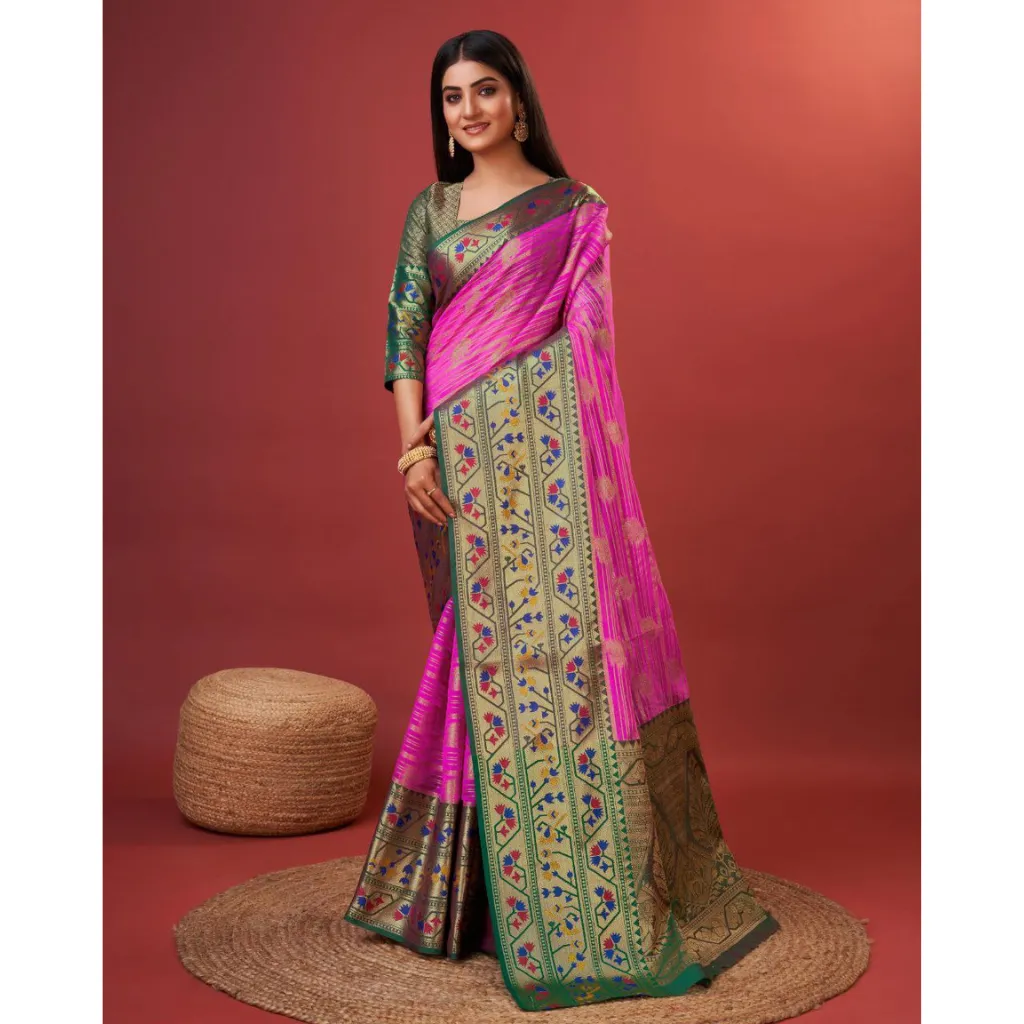 Pure Lichi Party wear Silk Women's Saree