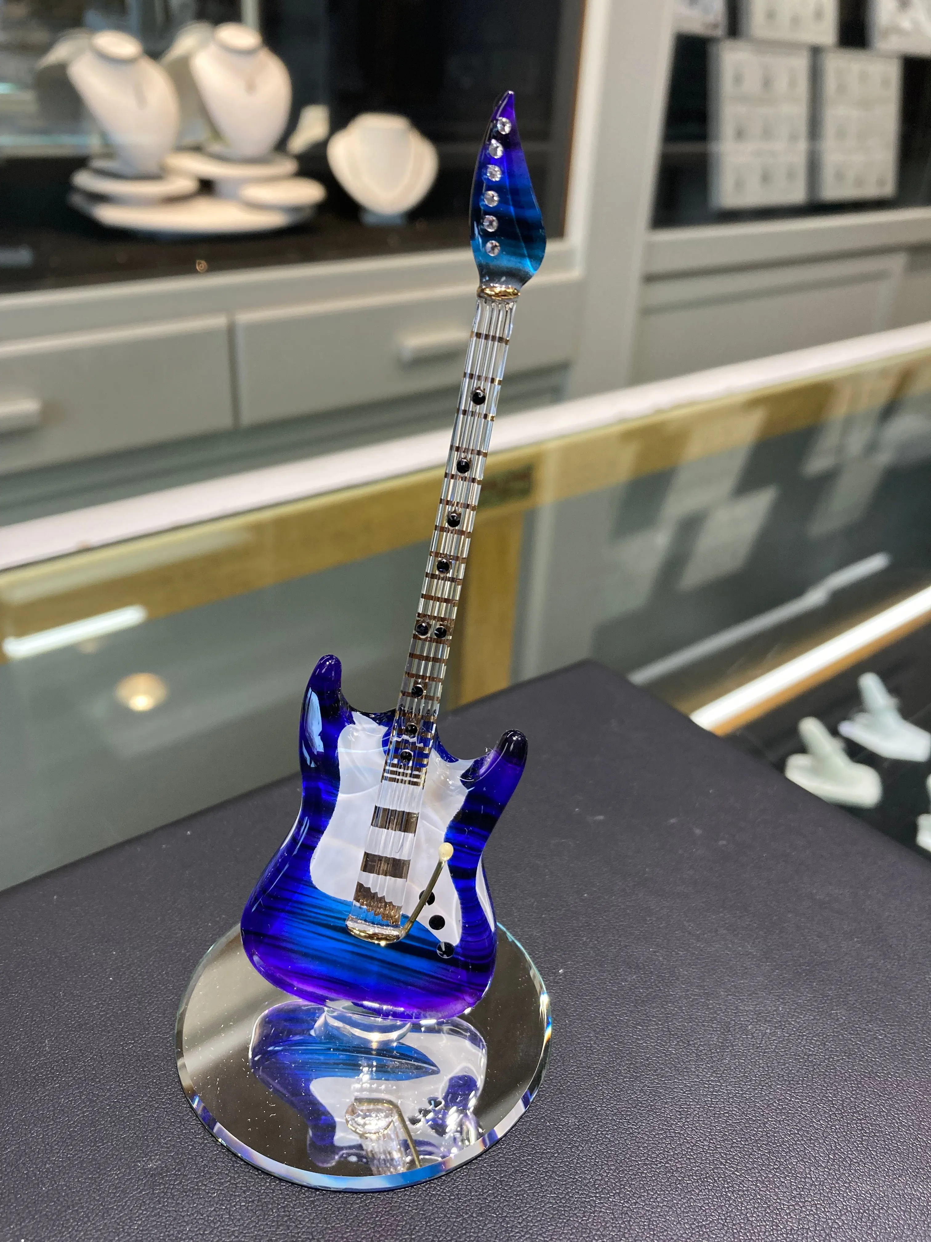 Purple Haze Large Guitar Glass Figurine