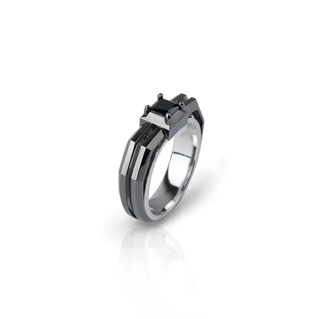 Pyrallel Ring [Black gold]