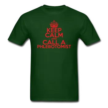 "Keep Calm and Call A Phlebotomist" (red) - Men's T-Shirt