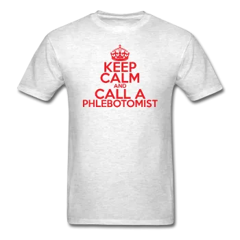 "Keep Calm and Call A Phlebotomist" (red) - Men's T-Shirt