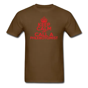 "Keep Calm and Call A Phlebotomist" (red) - Men's T-Shirt