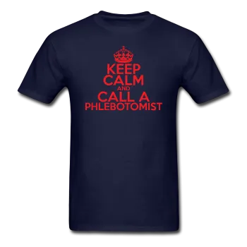 "Keep Calm and Call A Phlebotomist" (red) - Men's T-Shirt