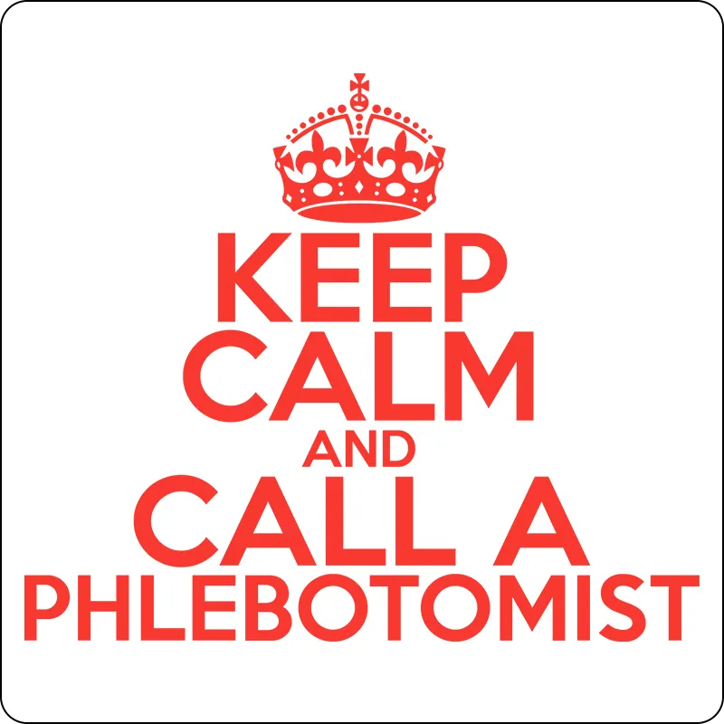 "Keep Calm and Call A Phlebotomist" (red) - Men's T-Shirt