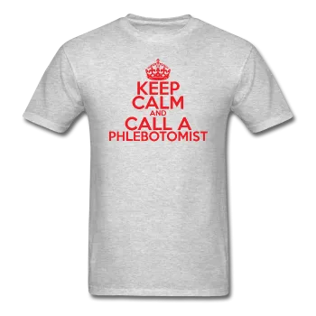 "Keep Calm and Call A Phlebotomist" (red) - Men's T-Shirt