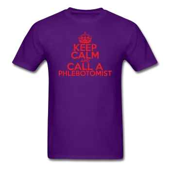 "Keep Calm and Call A Phlebotomist" (red) - Men's T-Shirt