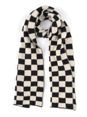 "The Oliver" Black Checkerboard Scarf │ Winter Outerwear │ Schoolgirl Style