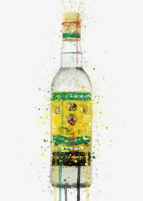 Rum Bottle Wall Art Print 'Pineapple Punch'