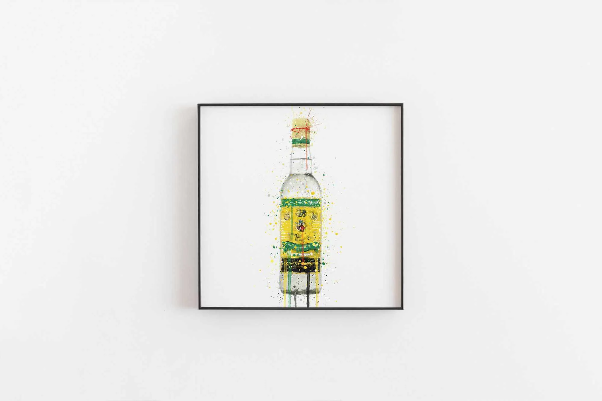 Rum Bottle Wall Art Print 'Pineapple Punch'