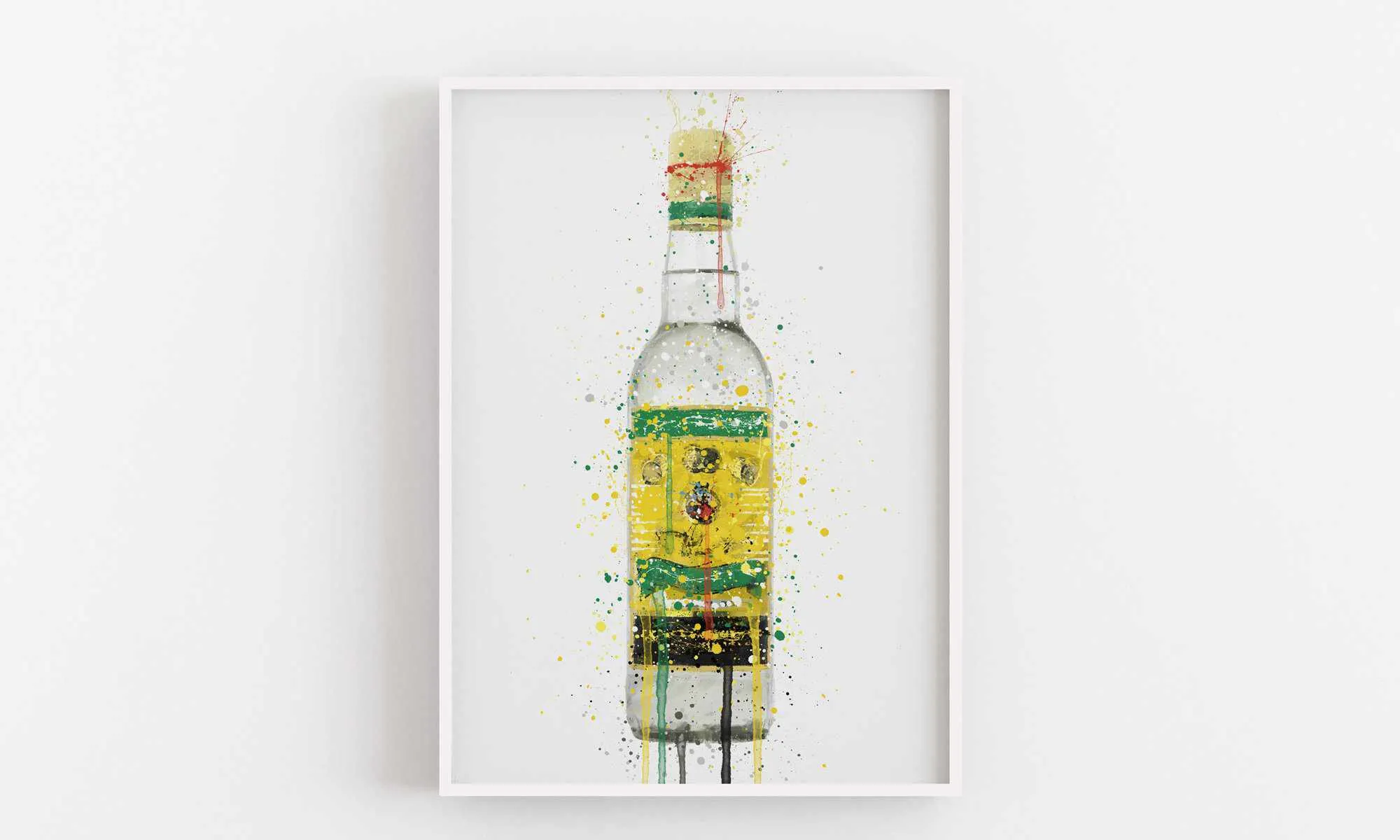 Rum Bottle Wall Art Print 'Pineapple Punch'