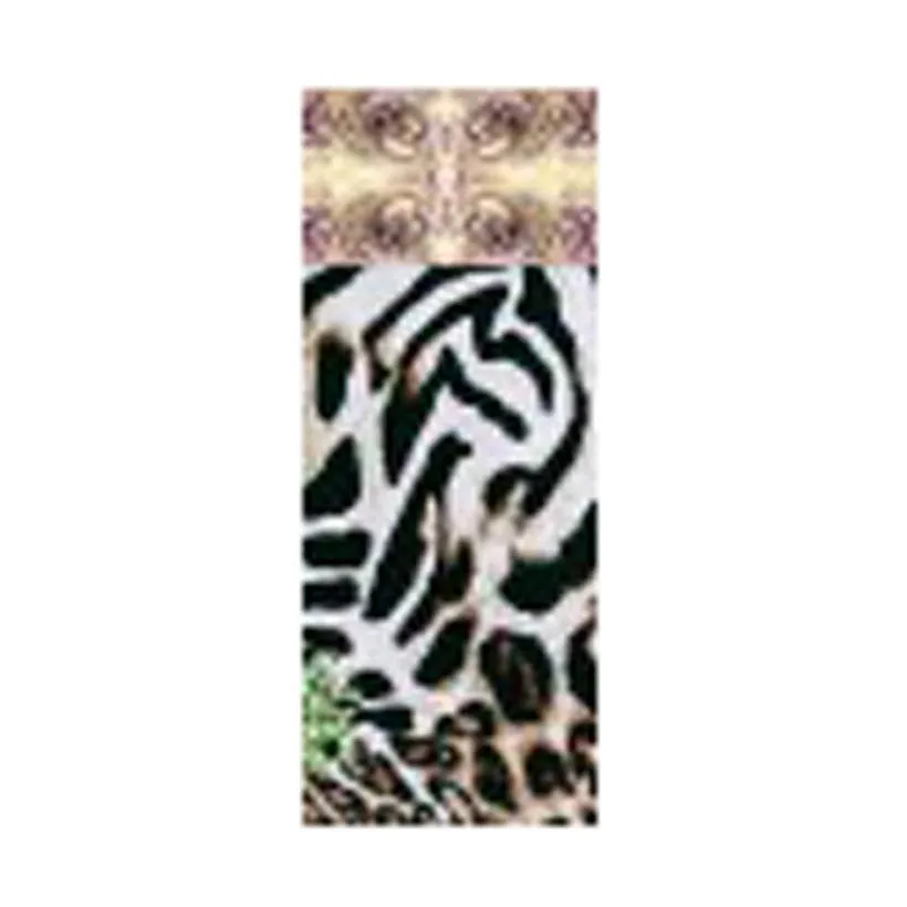 Scarf -ZEBRA- White/Green Print-SILK