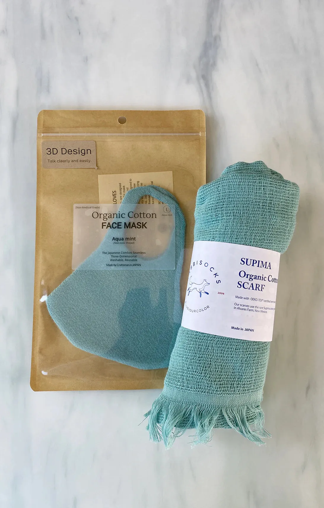 Set of Organic Cotton Mask & Scarf