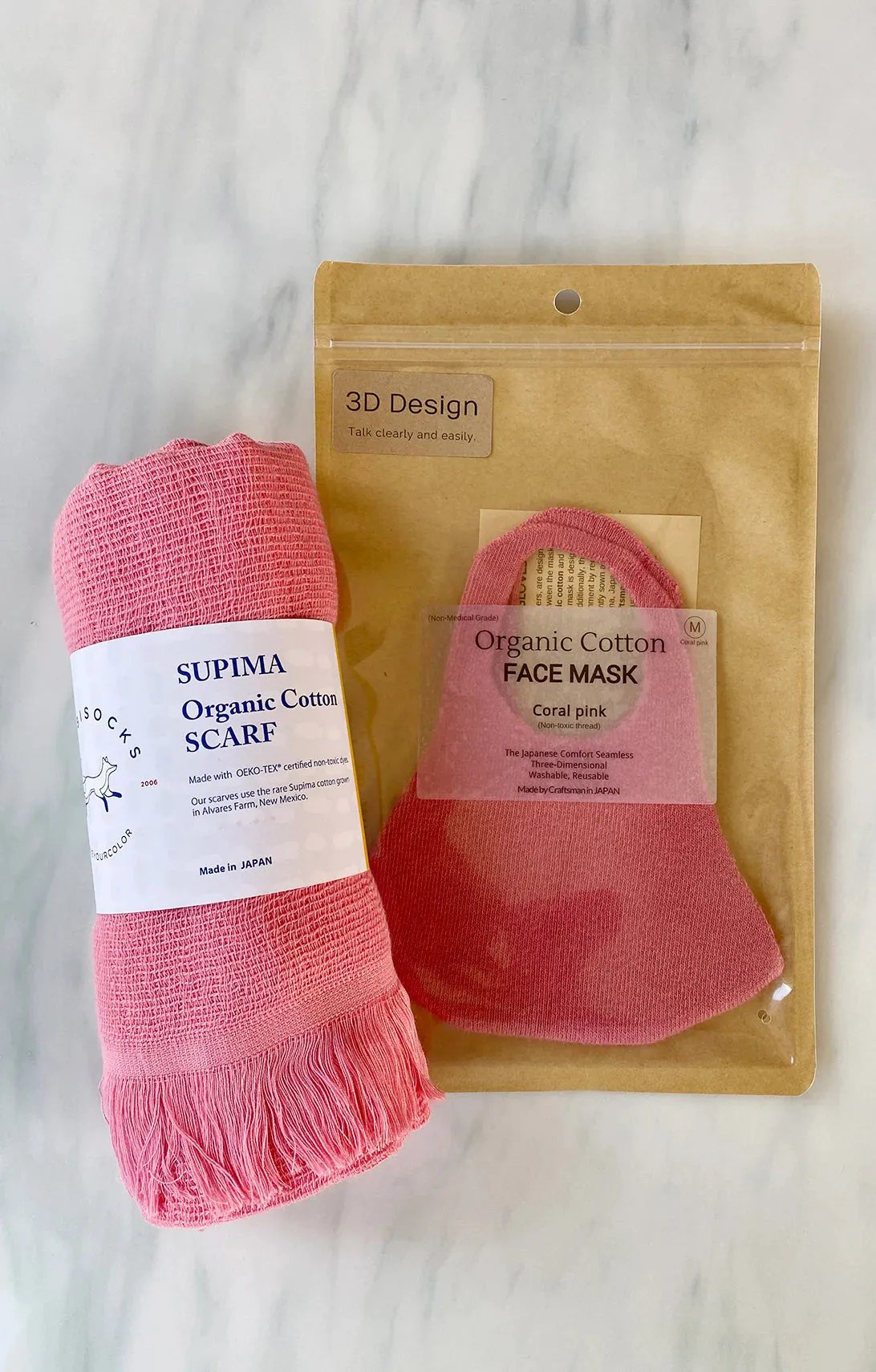 Set of Organic Cotton Mask & Scarf