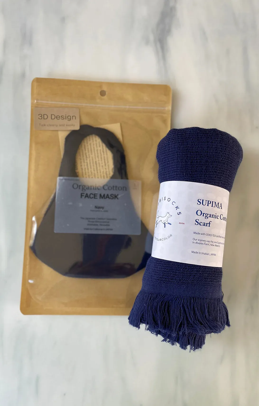 Set of Organic Cotton Mask & Scarf